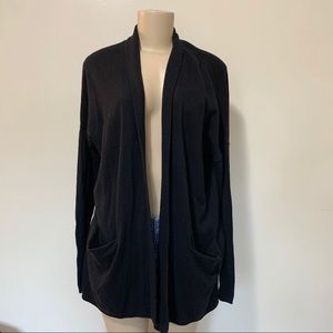 Gap open cardigan with pockets black size medium